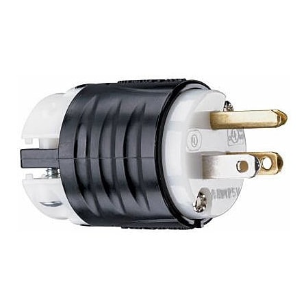 Pass & Seymour Straight Blade Plug, 5-15P, 15 A, 125V, 2 Pole, Screw Terminals, Grounded PS5266XCCV4